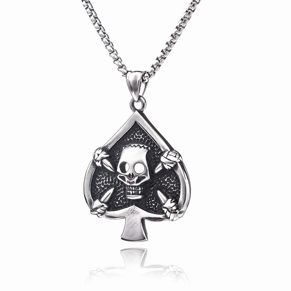 Wholesale Alloy Rock Love You Gesture Men's Pendant Necklace