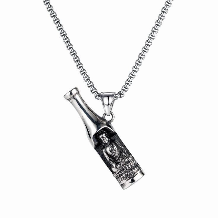 Wholesale Alloy Rock Love You Gesture Men's Pendant Necklace