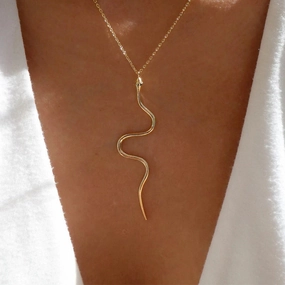 Wholesale Alloy Snake Element Necklace