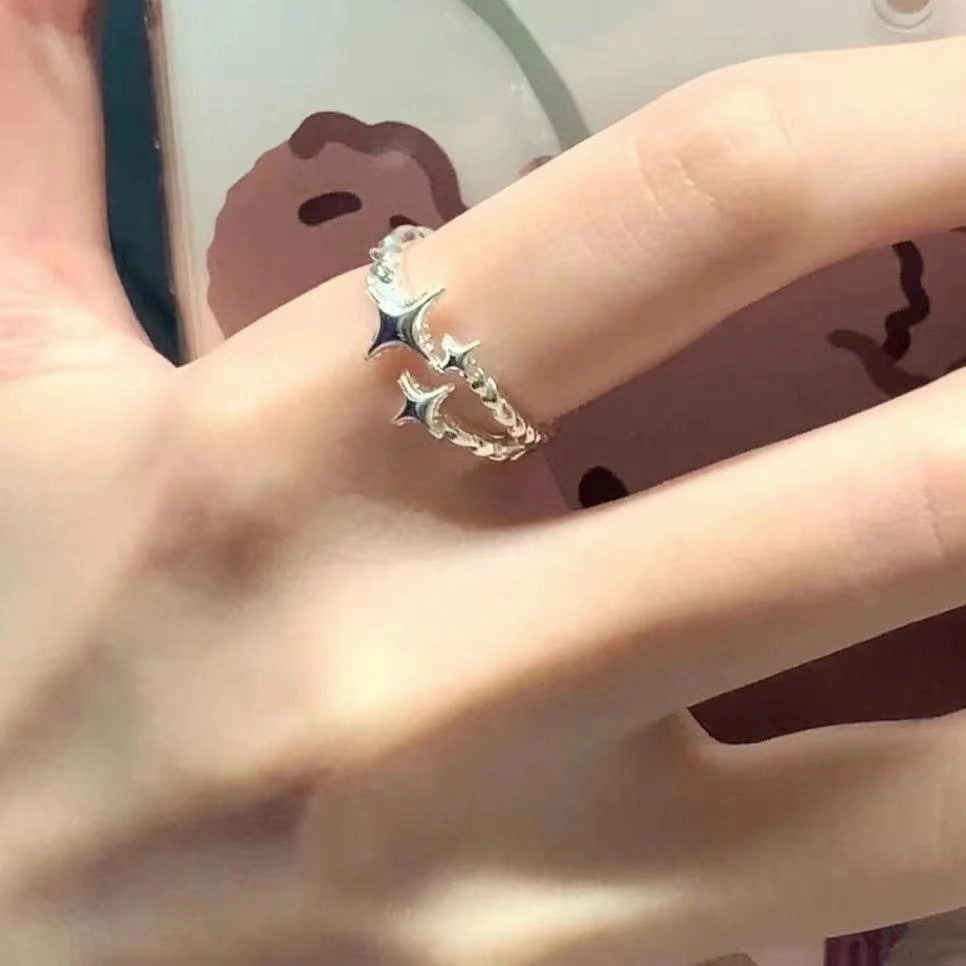 Wholesale Alloy Star Live Mouth Adjustable Ring