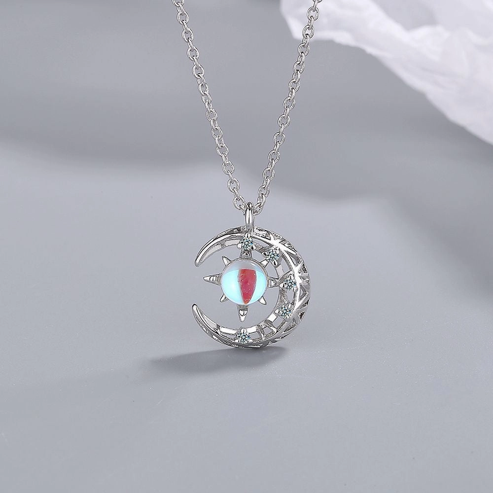 Wholesale Alloy Star Moon Necklace