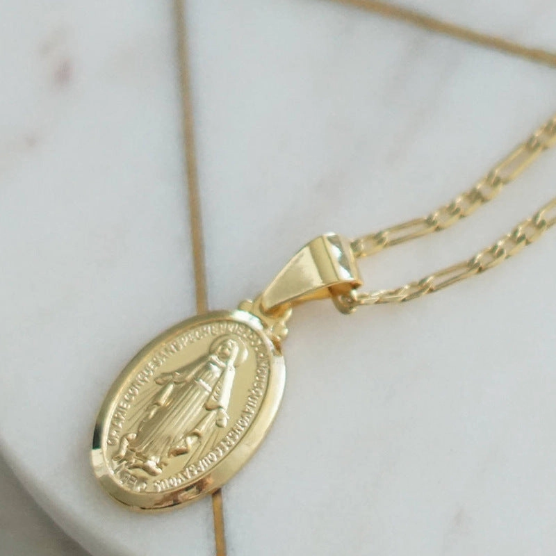 Wholesale Alloy Virgin Mary Pendant Necklace