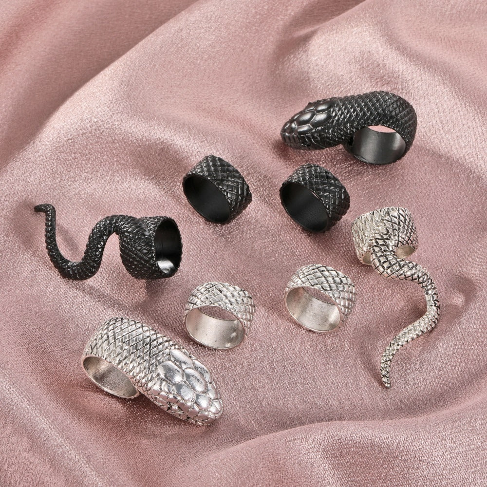Wholesale Alloy Wish Snake Ring Set