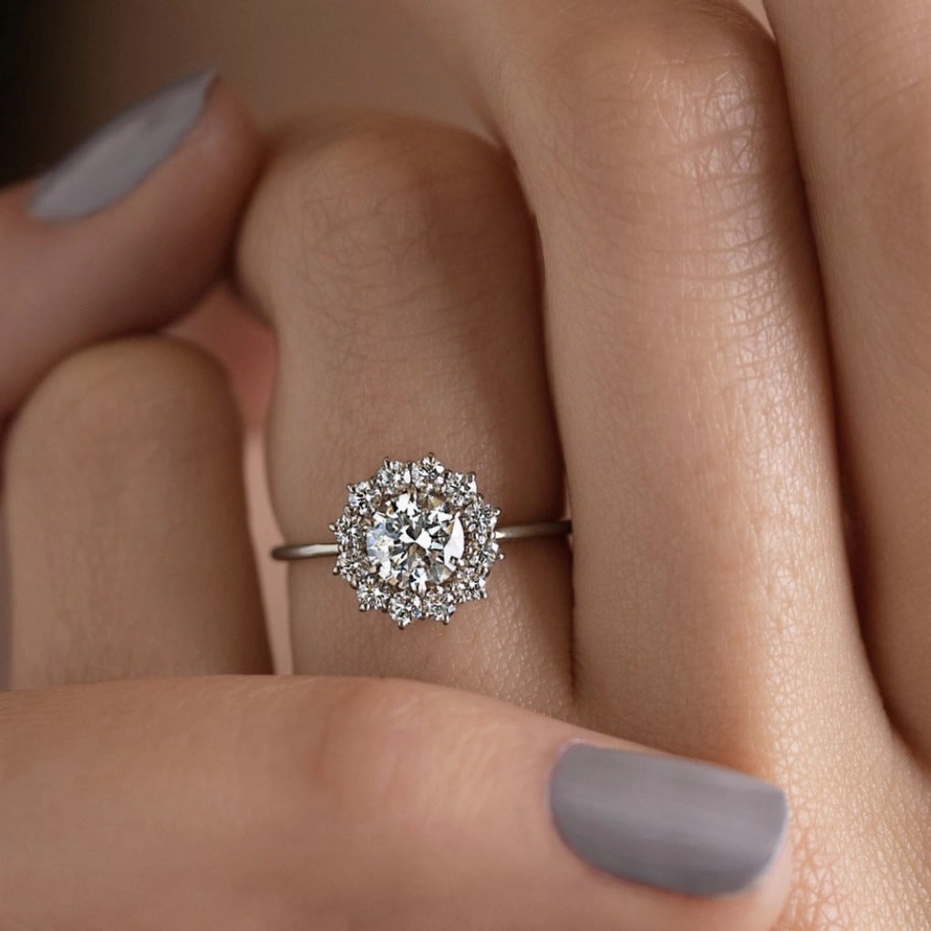 Wholesale Alloy Women's Zircon Rings