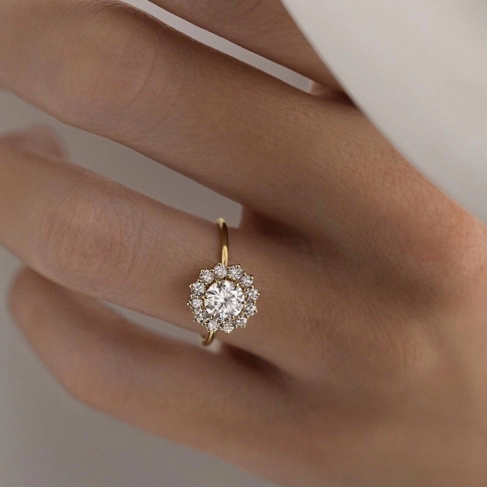 Wholesale Alloy Women's Zircon Rings