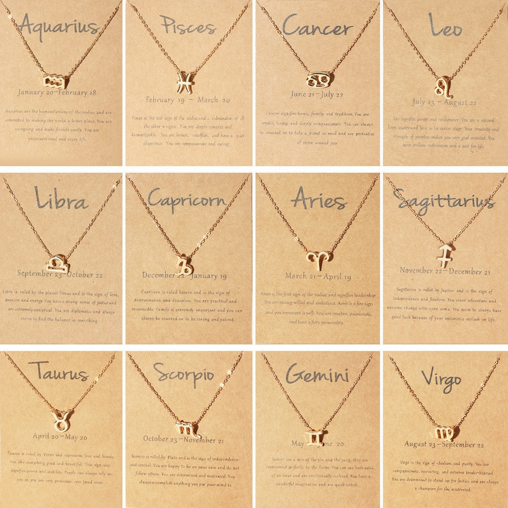 Wholesale Alloy Zodiac Necklace