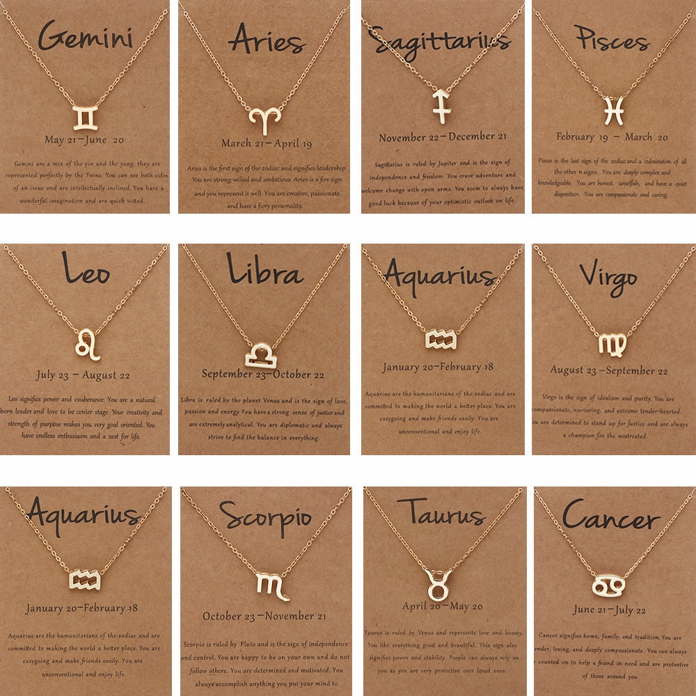 Wholesale Alloy Zodiac Necklace