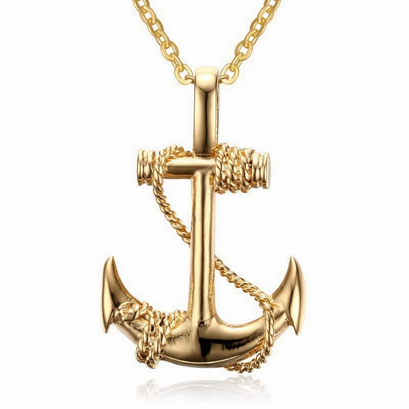 Wholesale Anchor Pendants Alloy Necklaces