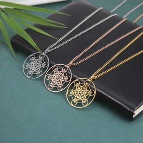 Wholesale Angel Seal Metatron Kabbalah Garden Stainless Steel Necklace