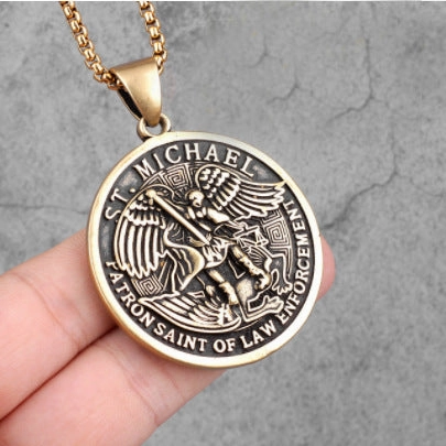 Wholesale Angel Titanium Steel Necklaces