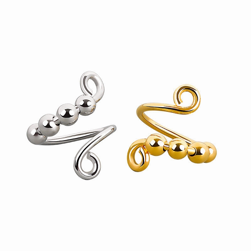 Wholesale Anti Stress Copper Rotating Adjustable Rings
