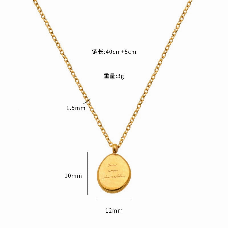 Wholesale Antique Style Titanium Steel Gold-plated European and American Fashionable Temperament Necklaces