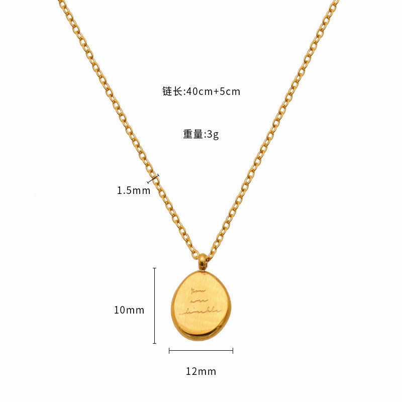 Wholesale Antique Style Titanium Steel Gold-plated European and American Fashionable Temperament Necklaces