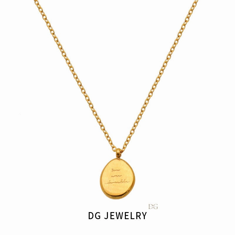 Wholesale Antique Style Titanium Steel Gold-plated European and American Fashionable Temperament Necklaces