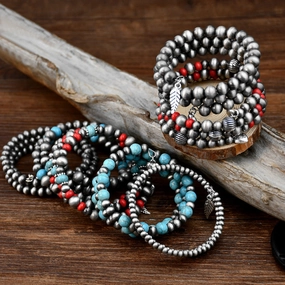 Wholesale Antique Tin Bracelets Retro Multi-layered Convergence