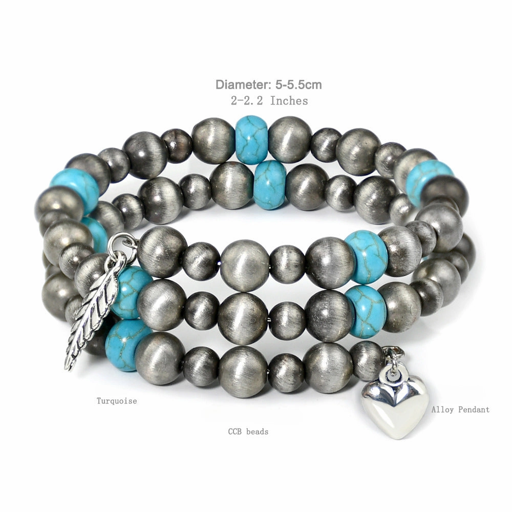 Wholesale Antique Tin Bracelets Retro Multi-layered Convergence