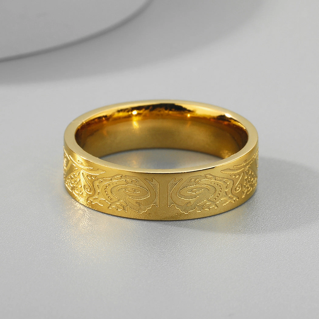Wholesale Aztec Pattern Stainless Steel Ring