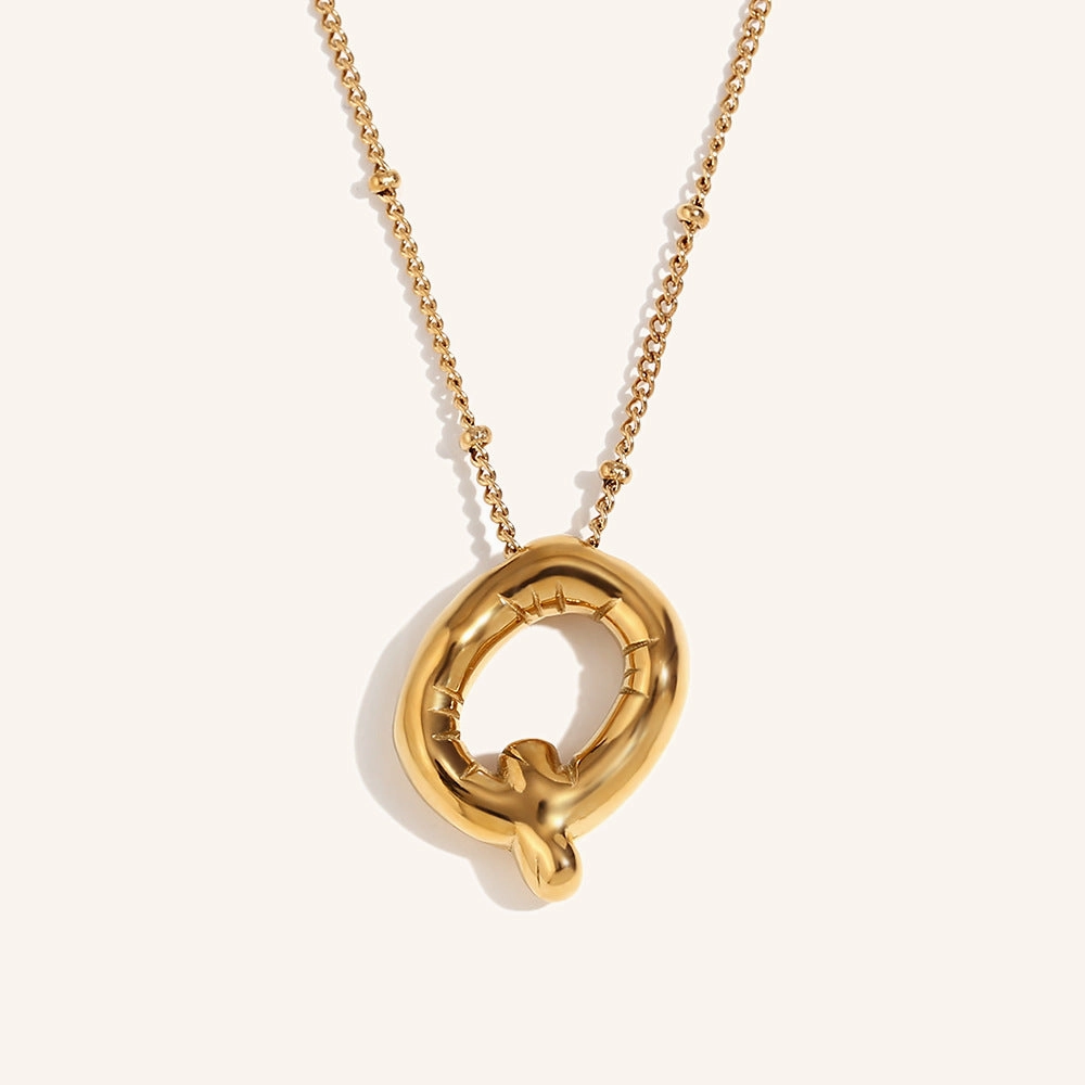 Wholesale Balloon English Stainless Steel Plated 18K Necklace