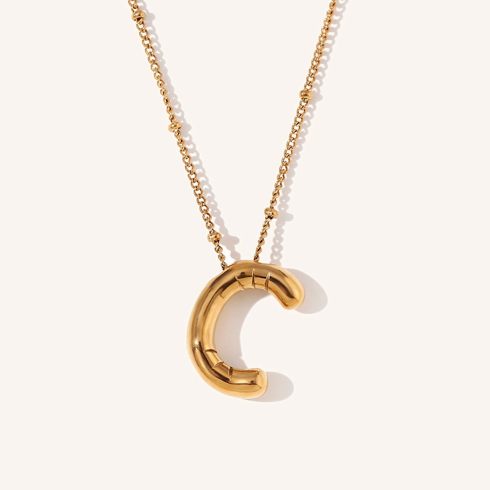 Wholesale Balloon English Stainless Steel Plated 18K Necklace