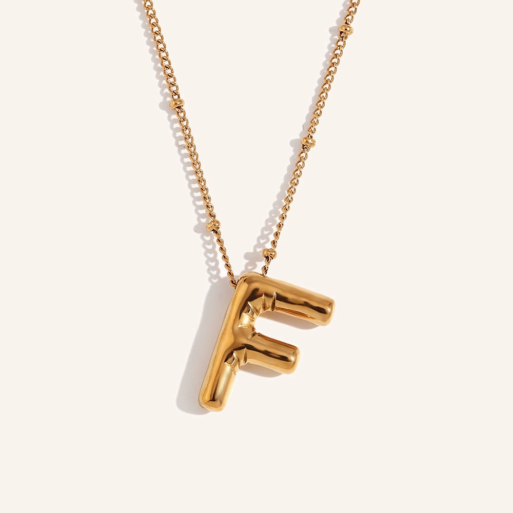 Wholesale Balloon English Stainless Steel Plated 18K Necklace