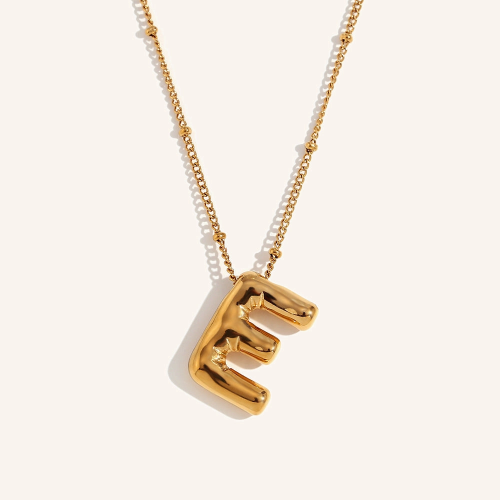 Wholesale Balloon English Stainless Steel Plated 18K Necklace