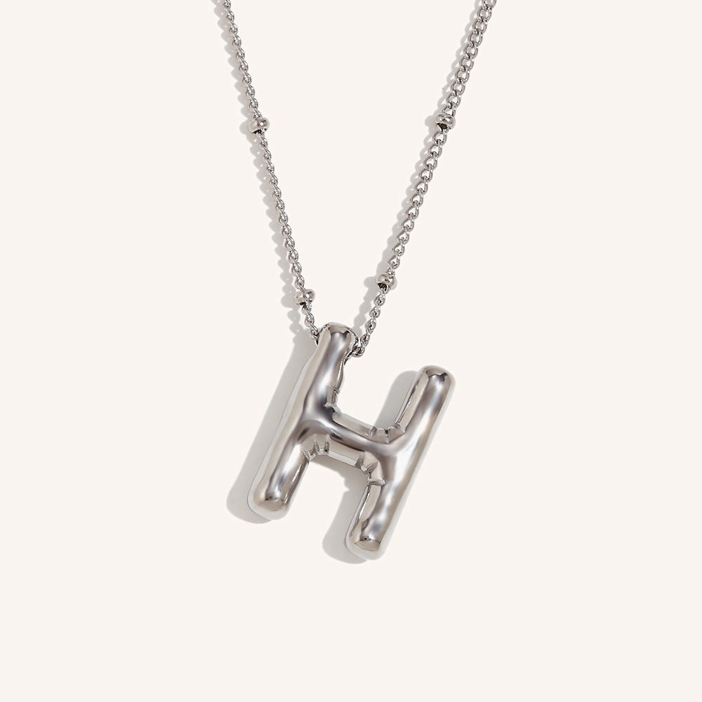 Wholesale Balloon English Stainless Steel Plated 18K Necklace