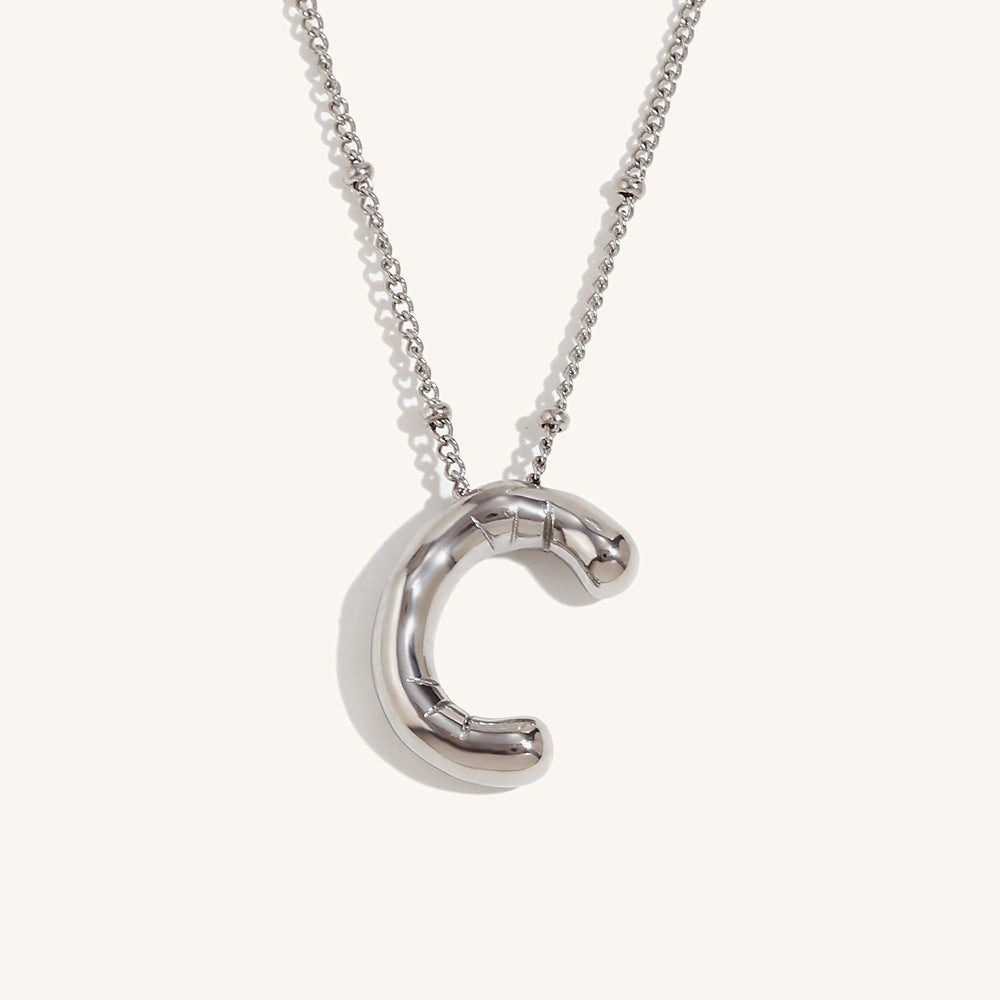 Wholesale Balloon English Stainless Steel Plated 18K Necklace
