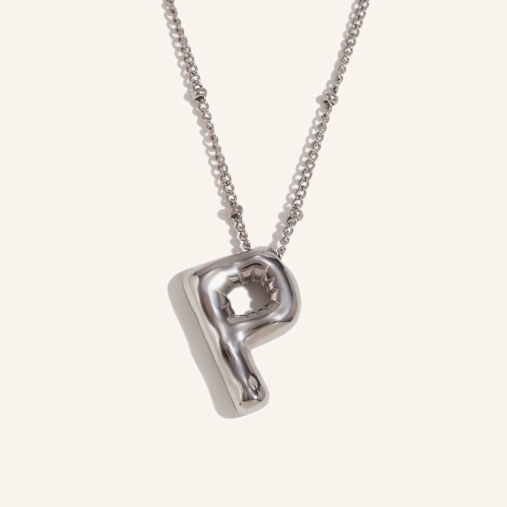 Wholesale Balloon English Stainless Steel Plated 18K Necklace