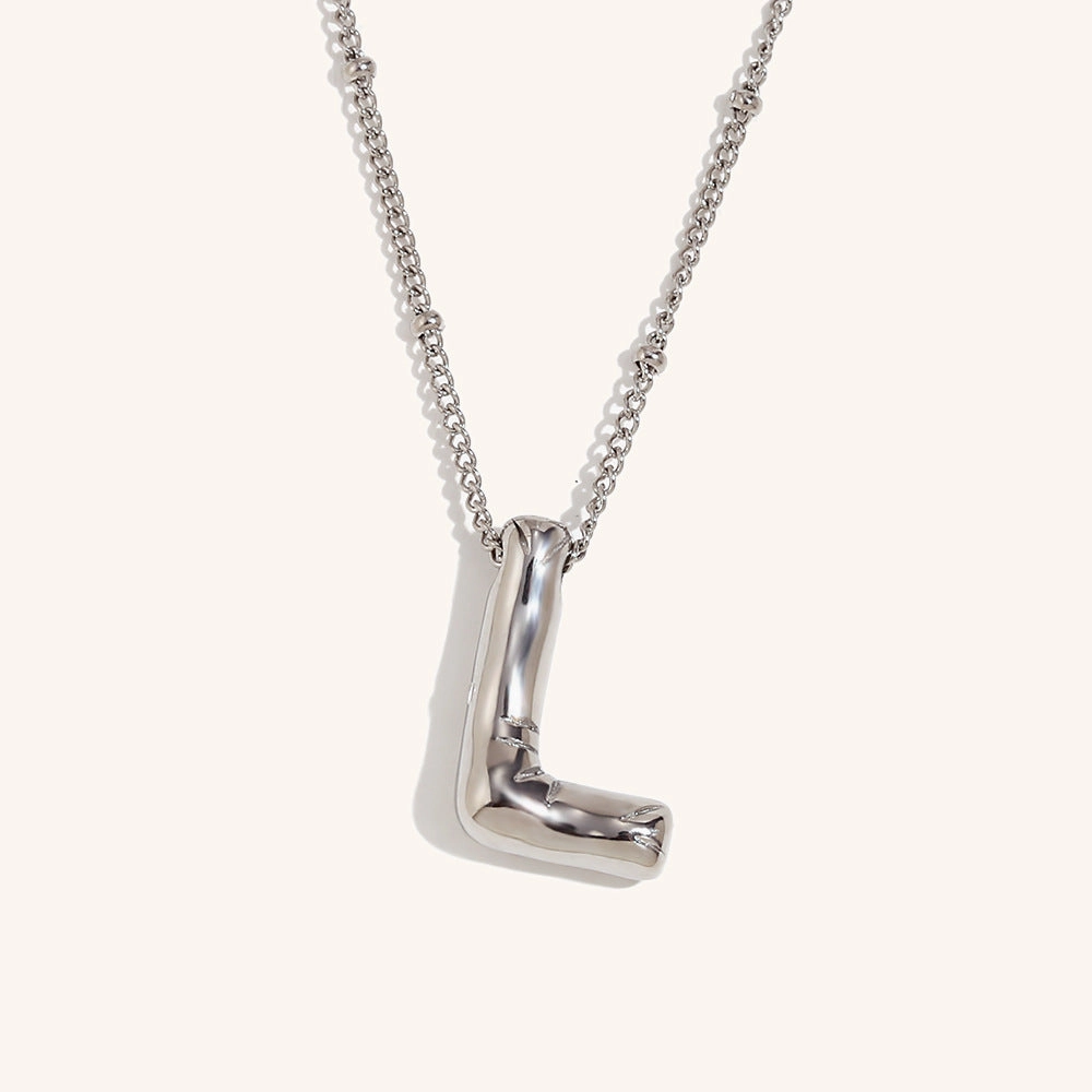 Wholesale Balloon English Stainless Steel Plated 18K Necklace