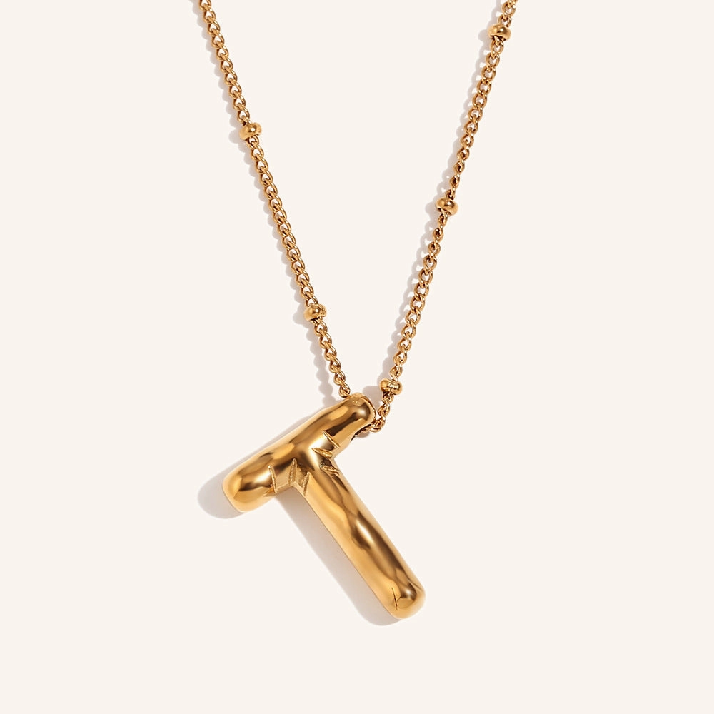 Wholesale Balloon English Stainless Steel Plated 18K Necklace