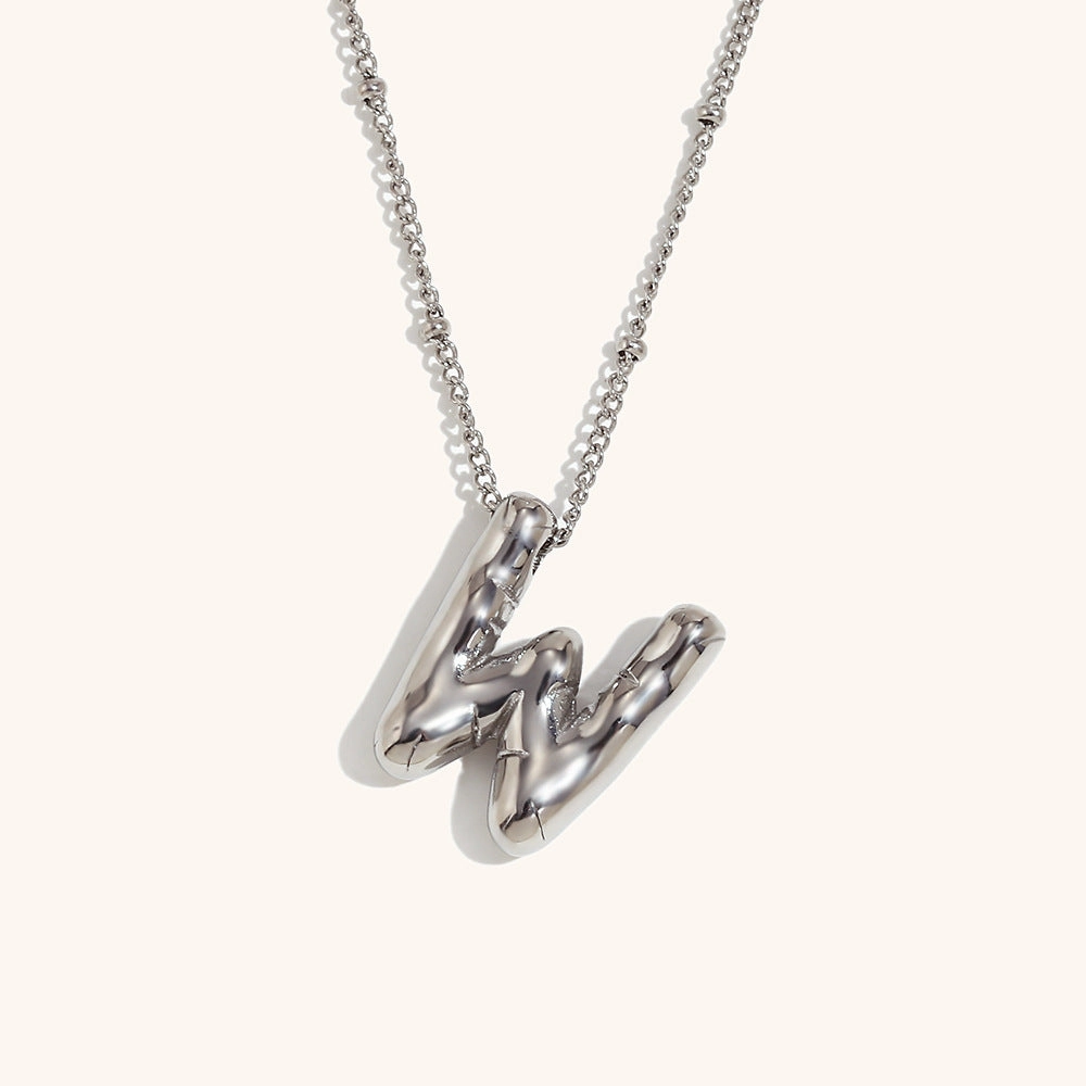 Wholesale Balloon English Stainless Steel Plated 18K Necklace
