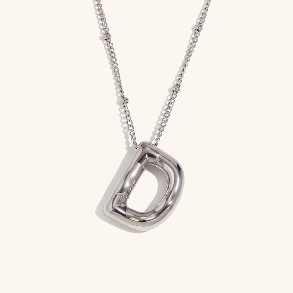 Wholesale Balloon English Stainless Steel Plated 18K Necklace