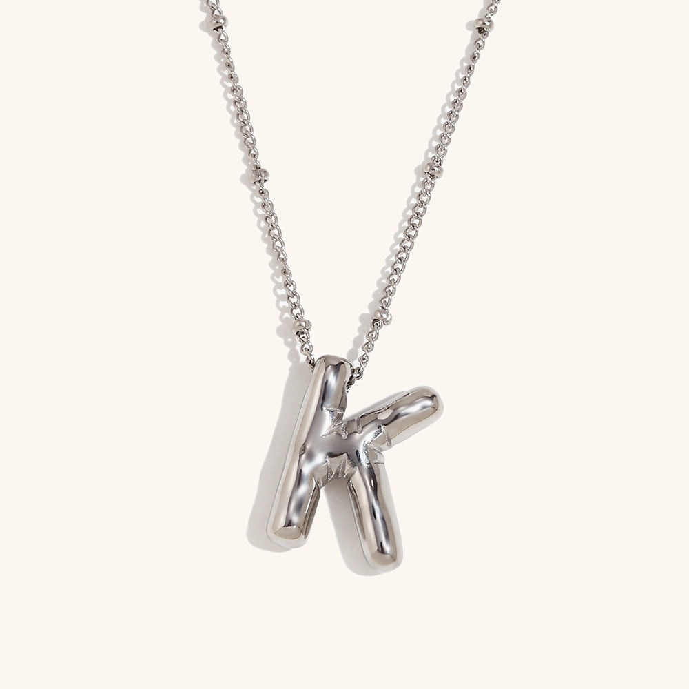 Wholesale Balloon English Stainless Steel Plated 18K Necklace