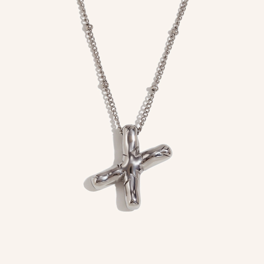 Wholesale Balloon English Stainless Steel Plated 18K Necklace