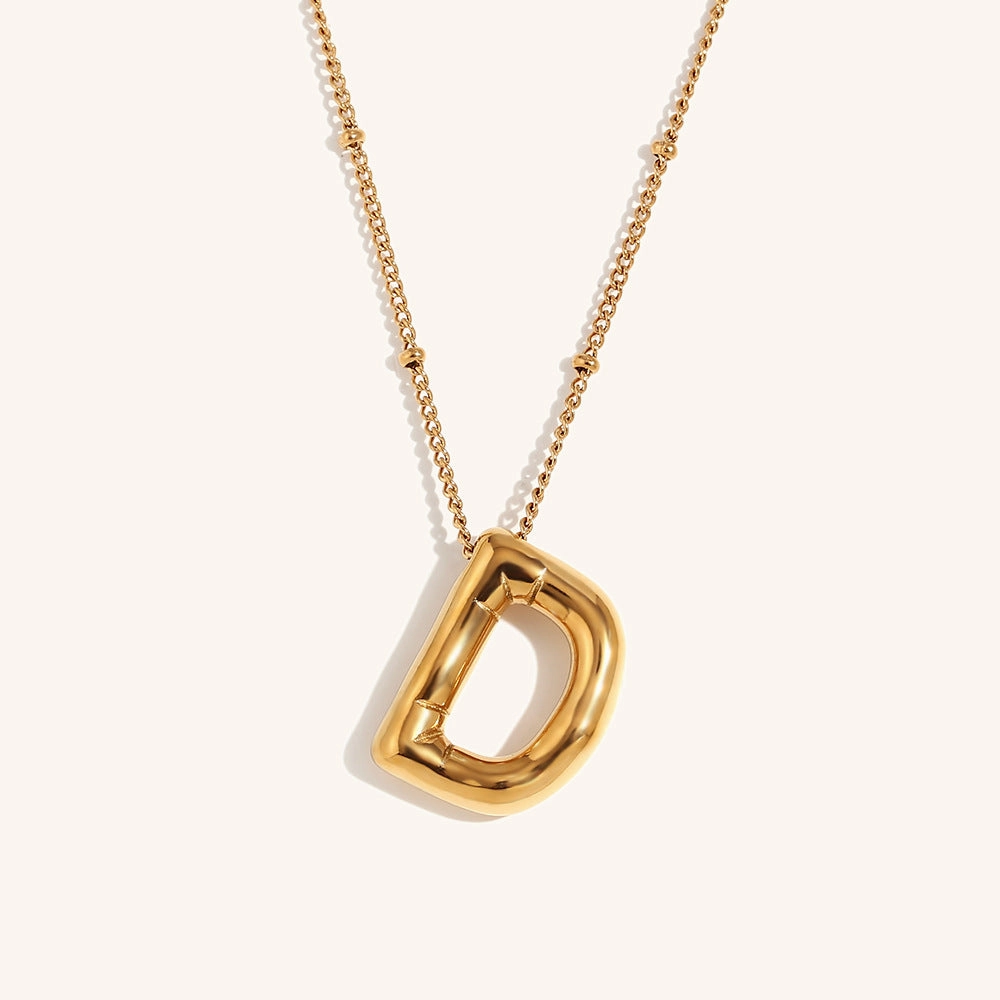 Wholesale Balloon English Stainless Steel Plated 18K Necklace