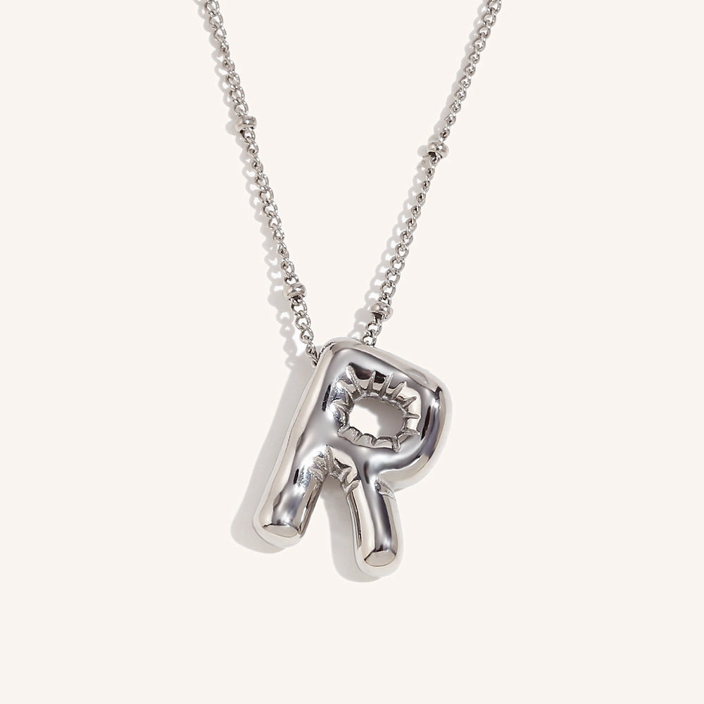 Wholesale Balloon English Stainless Steel Plated 18K Necklace