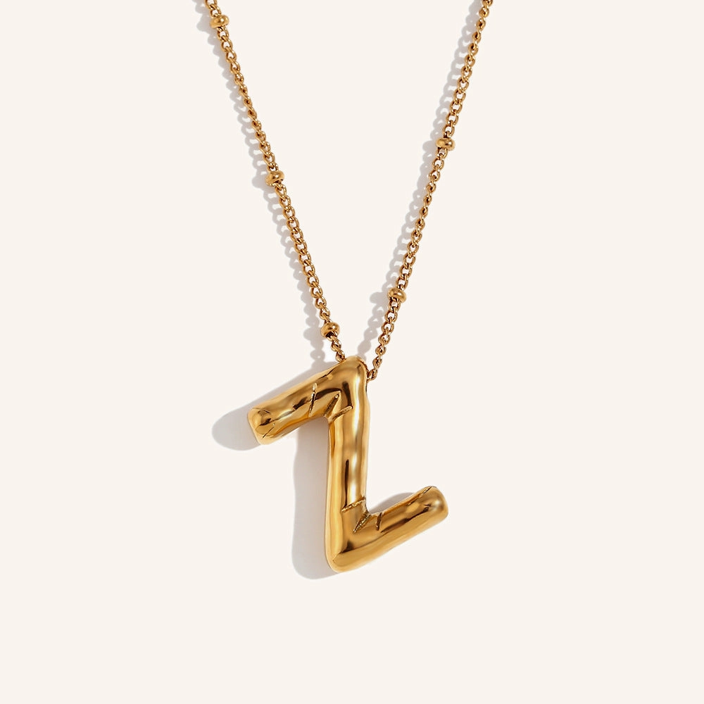 Wholesale Balloon English Stainless Steel Plated 18K Necklace