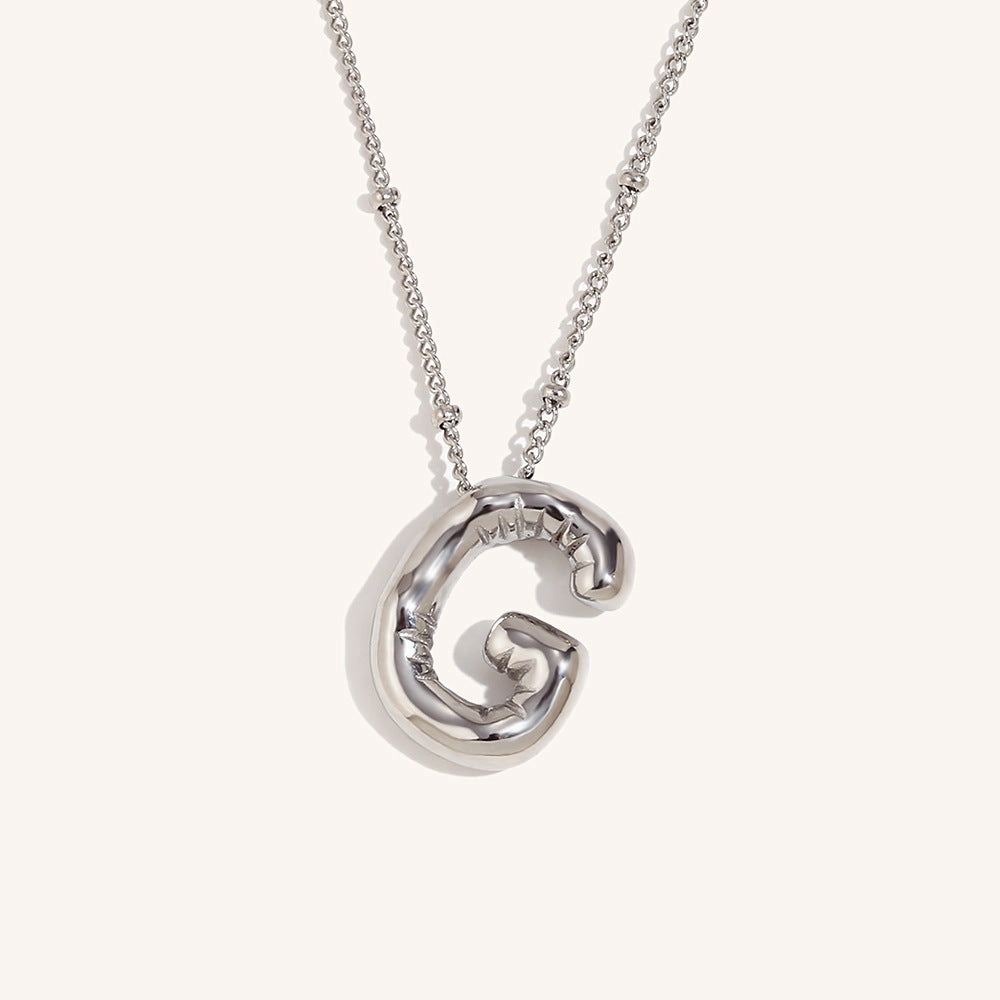 Wholesale Balloon English Stainless Steel Plated 18K Necklace