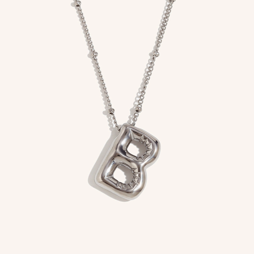 Wholesale Balloon English Stainless Steel Plated 18K Necklace