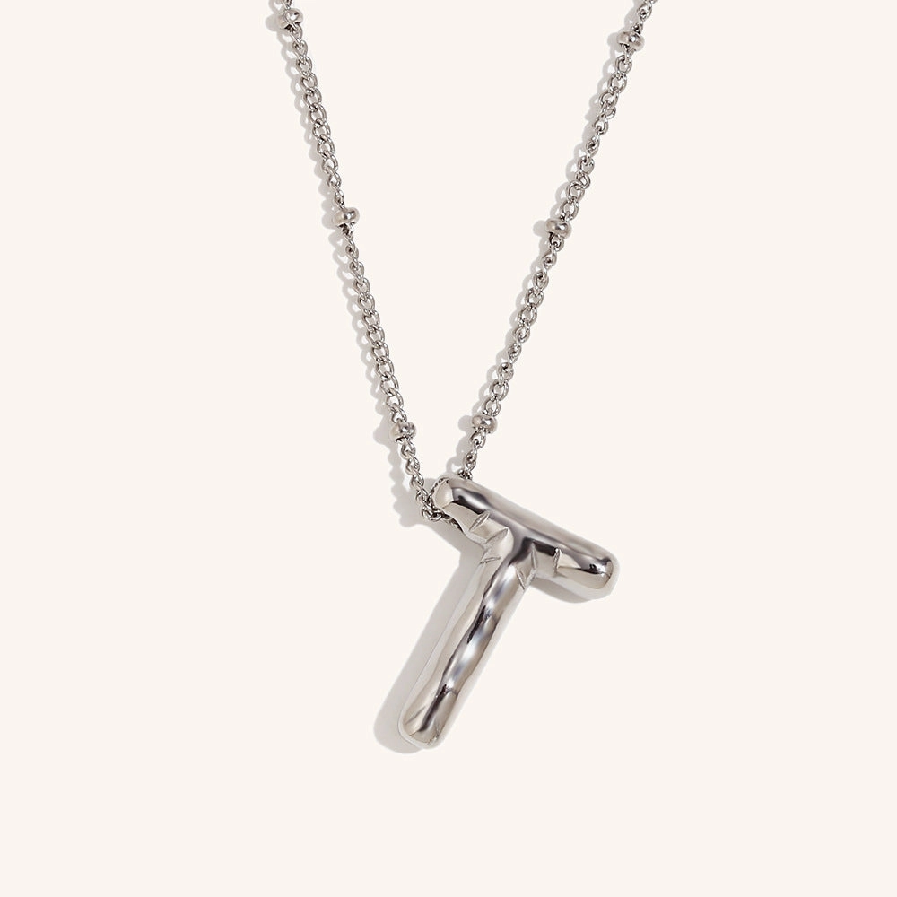 Wholesale Balloon English Stainless Steel Plated 18K Necklace