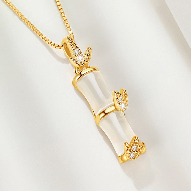 Wholesale Bamboo Opal Silver Necklaces