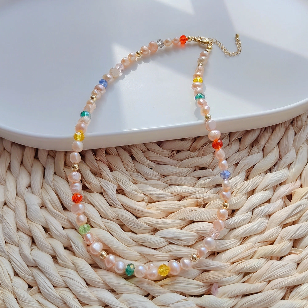 Wholesale Baroque Pink Natural Pearl Necklaces
