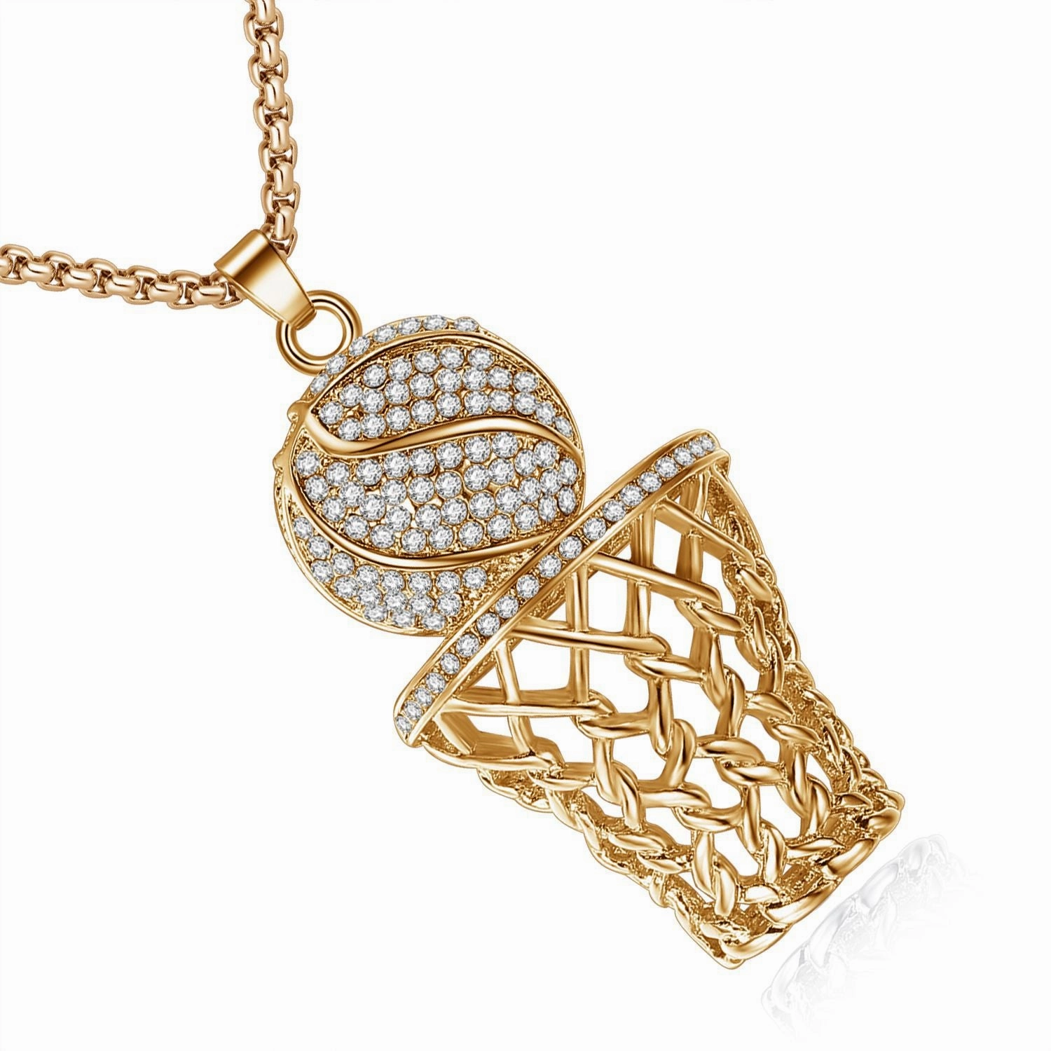 Wholesale Basketball Hoop Necklace Alloy