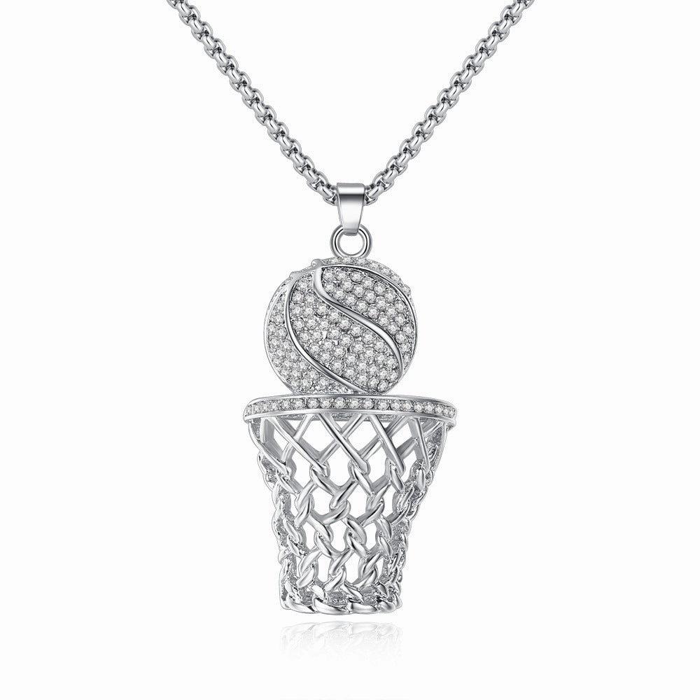 Wholesale Basketball Hoop Necklace Alloy
