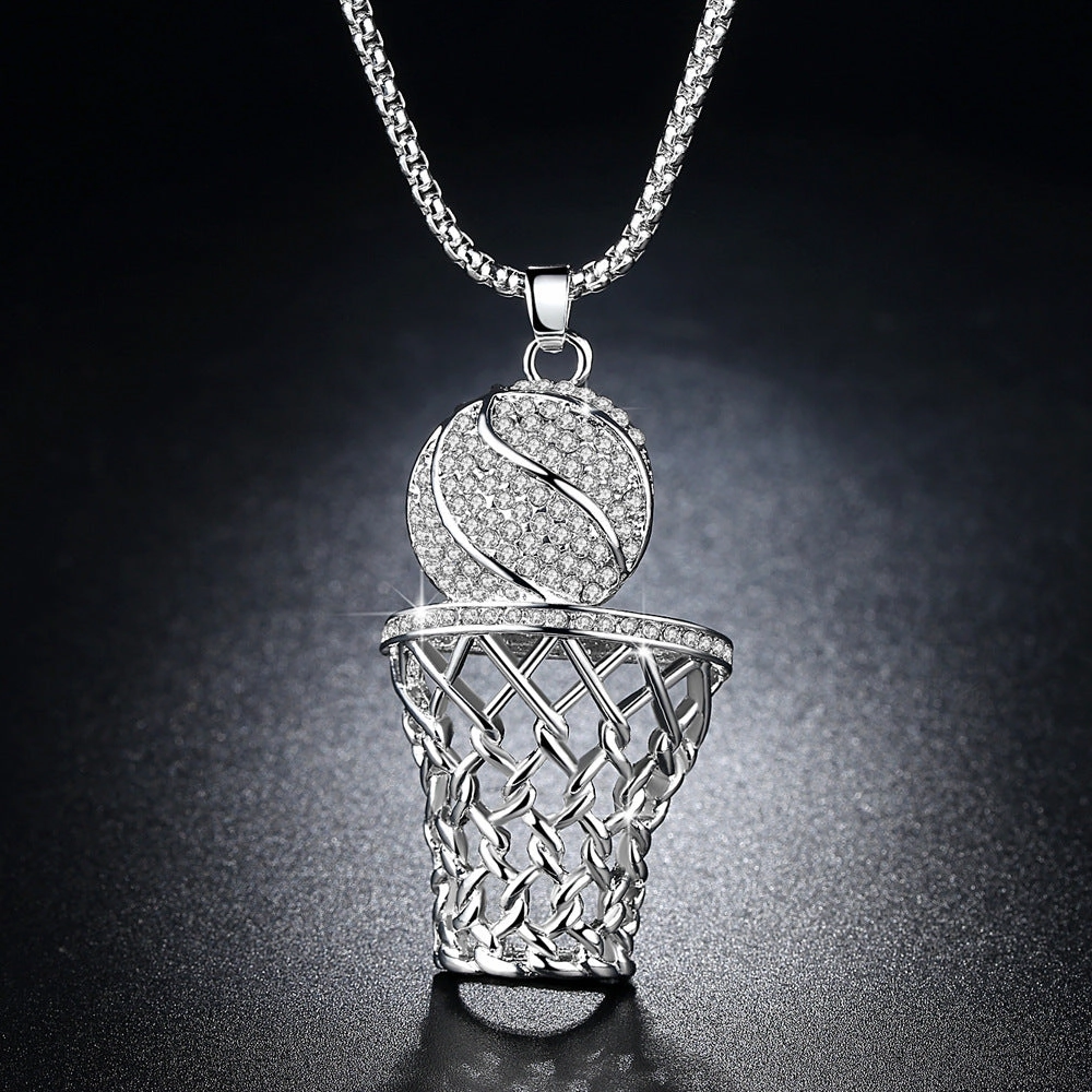 Wholesale Basketball Hoop Necklace Alloy