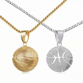 Wholesale Basketball Pendant Alloy Necklaces