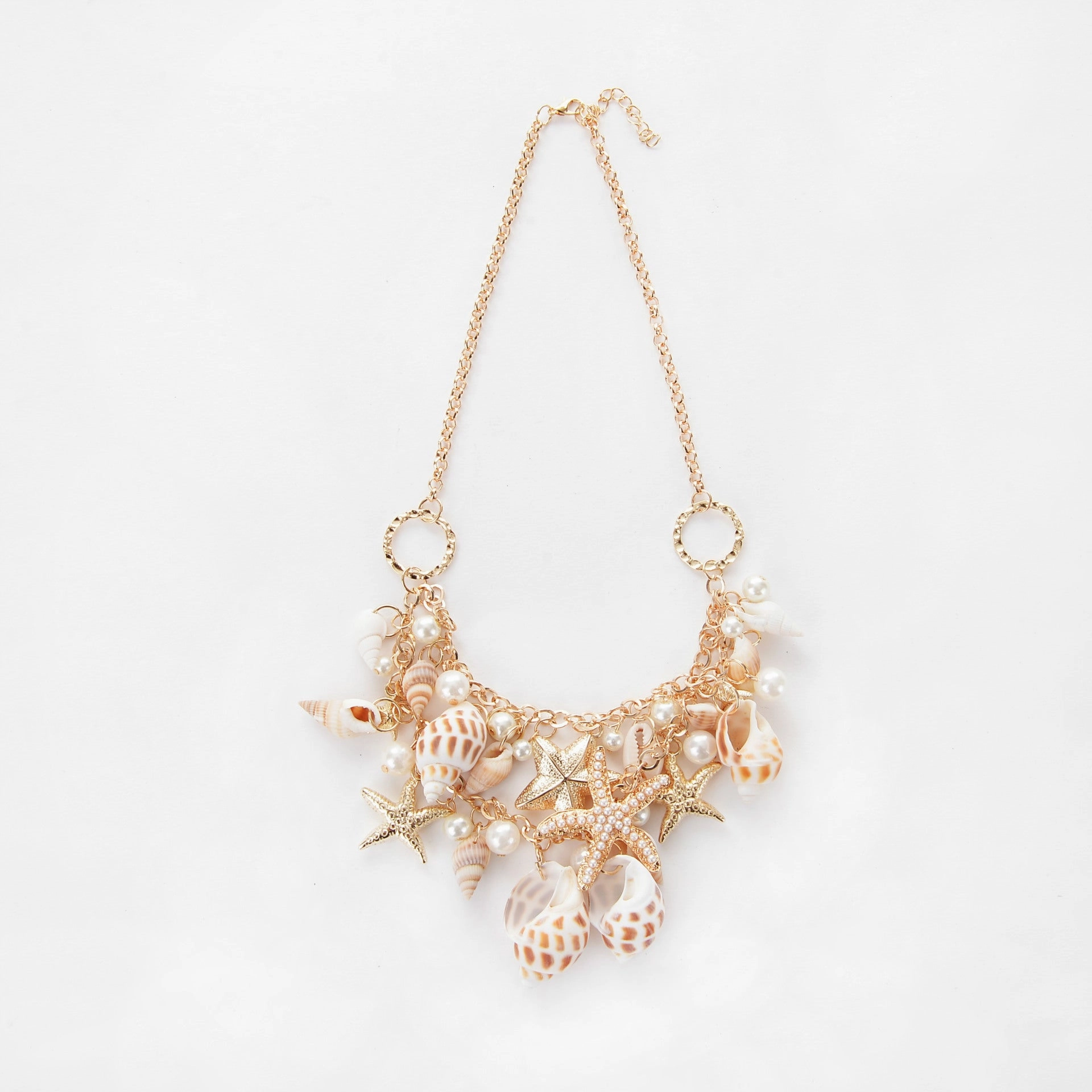 Wholesale Beach Style Starfish Alloy Necklace