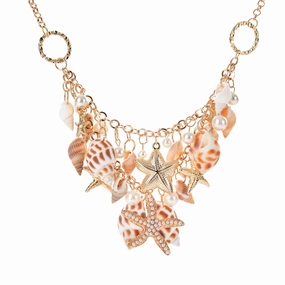 Wholesale Beach Style Starfish Alloy Necklace