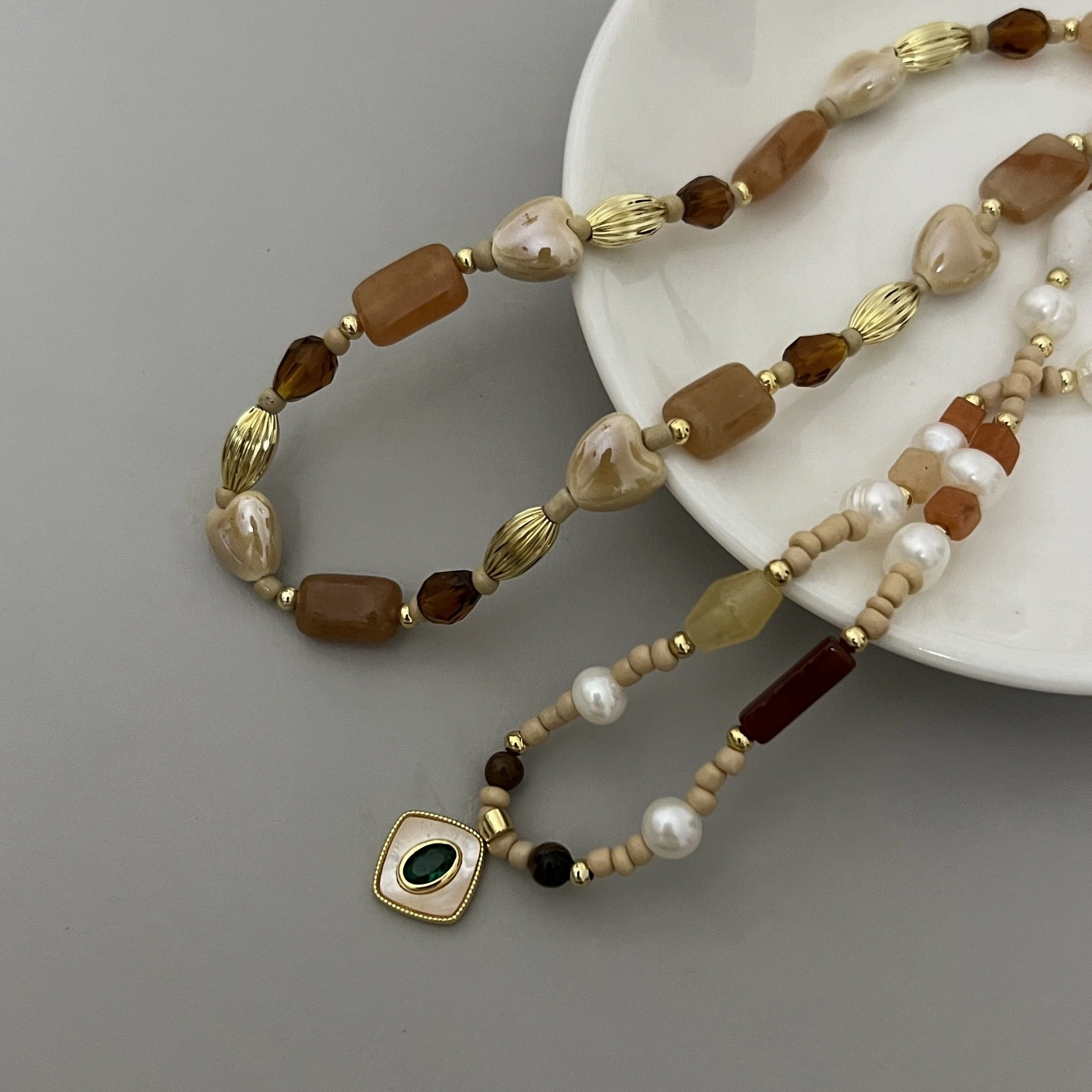 Wholesale Beaded Stacking Pearl Necklaces