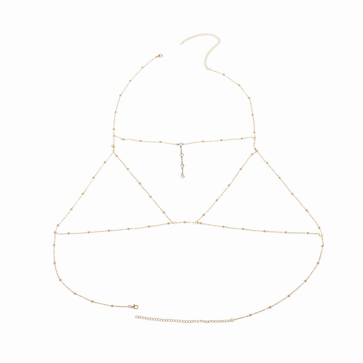 Wholesale Beam Neck Diamonds Copper Beads Mesh Body Necklaces